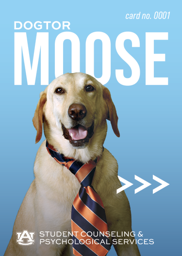 Trading card featuring Dogtor Moose