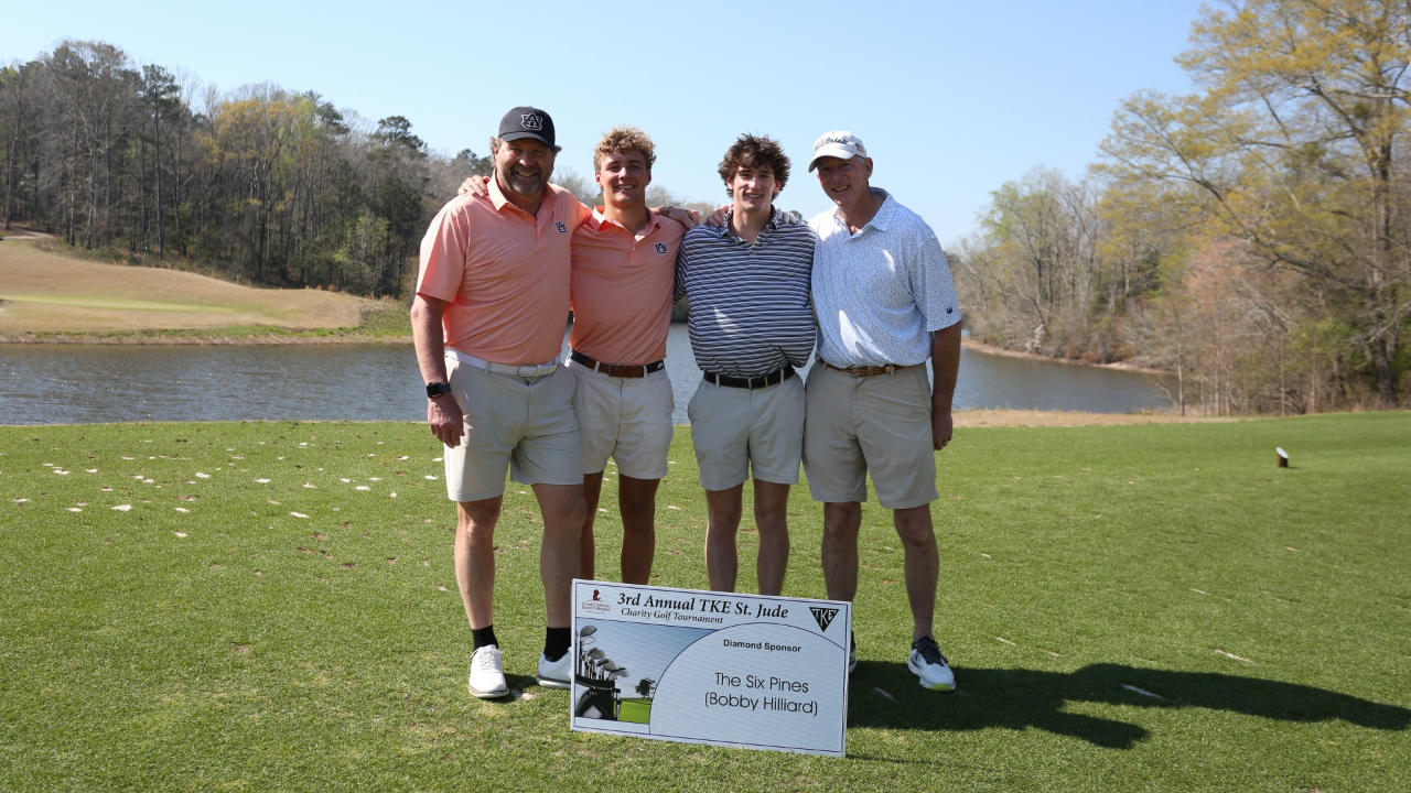 Active and alumni members of TKE at their annual philanthropy golf tournament.