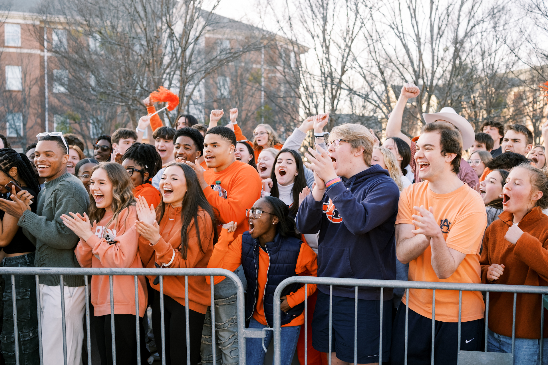 students lining up for the Auburn vs. Alabama basketball game